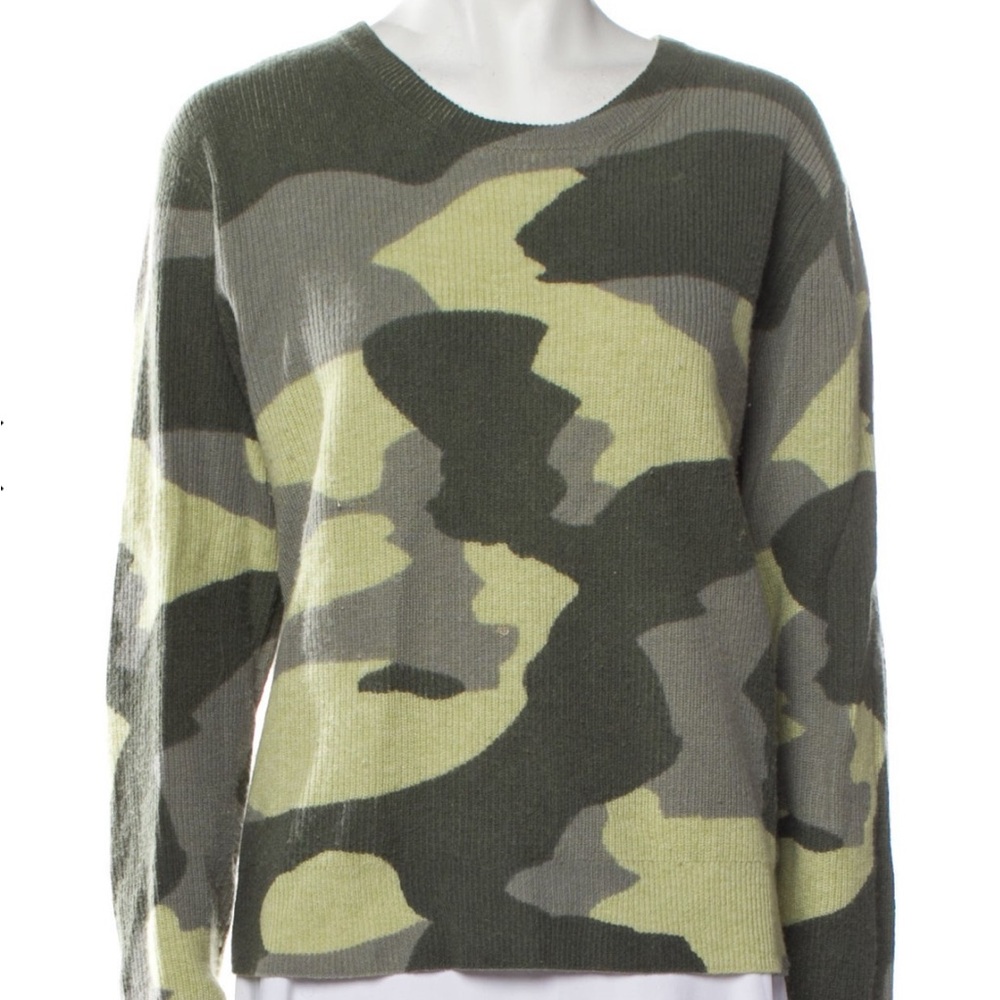 Cashmere Project Camouflage Patterned Sweater
